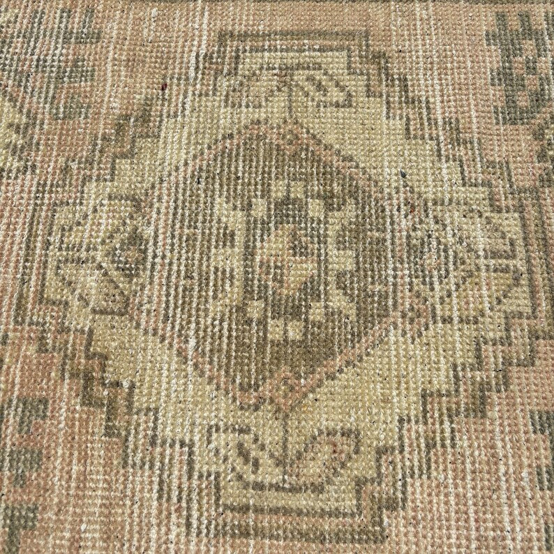 Vintage Turkish Mini Rug 1.6 x 2.9 ft