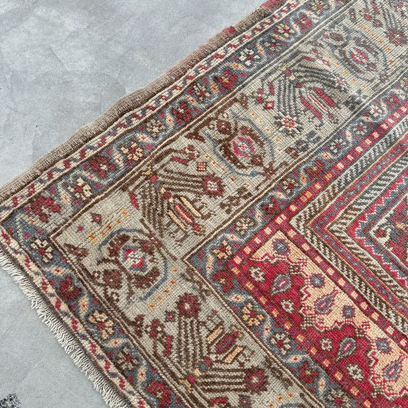XL Vintage Turkish Accent Area Rug 6.8 x 10.4 ft