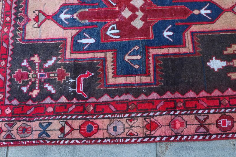 Vintage Turkish Runner Rug 3.3 x 9.6 ft