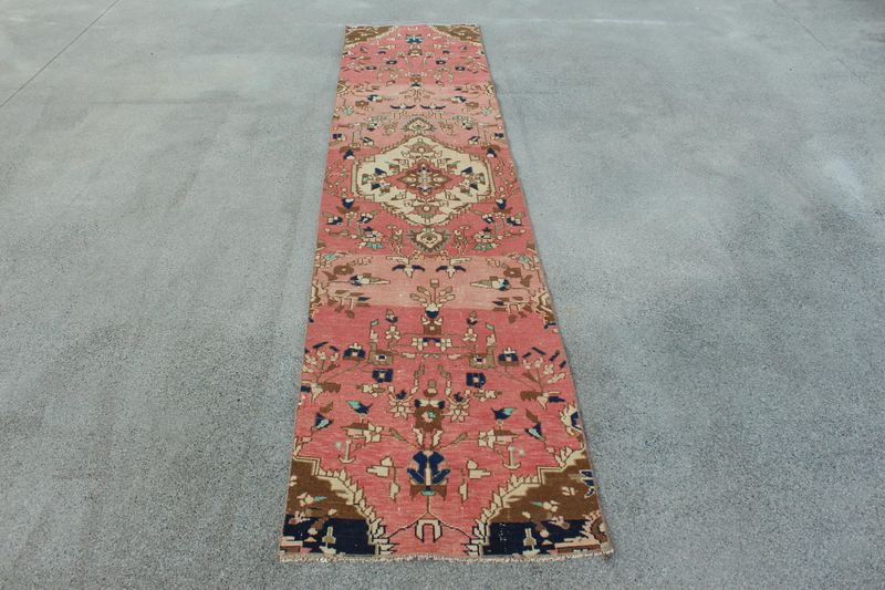 Vintage Turkish Runner Rug 2.1 x 9.2 ft