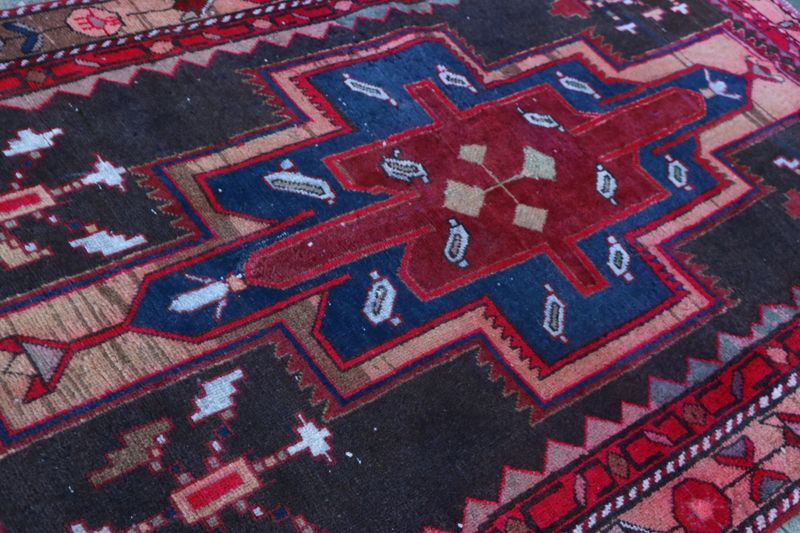 Vintage Turkish Runner Rug 3.3 x 9.6 ft