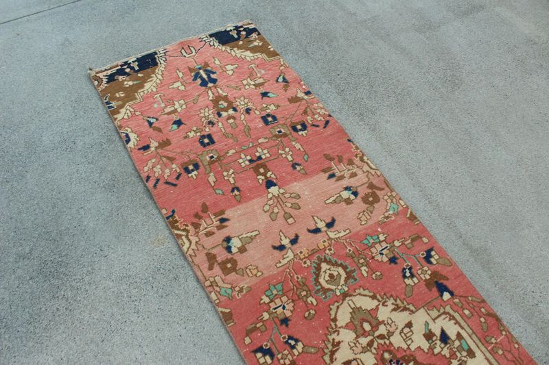 Vintage Turkish Runner Rug 2.1 x 9.2 ft