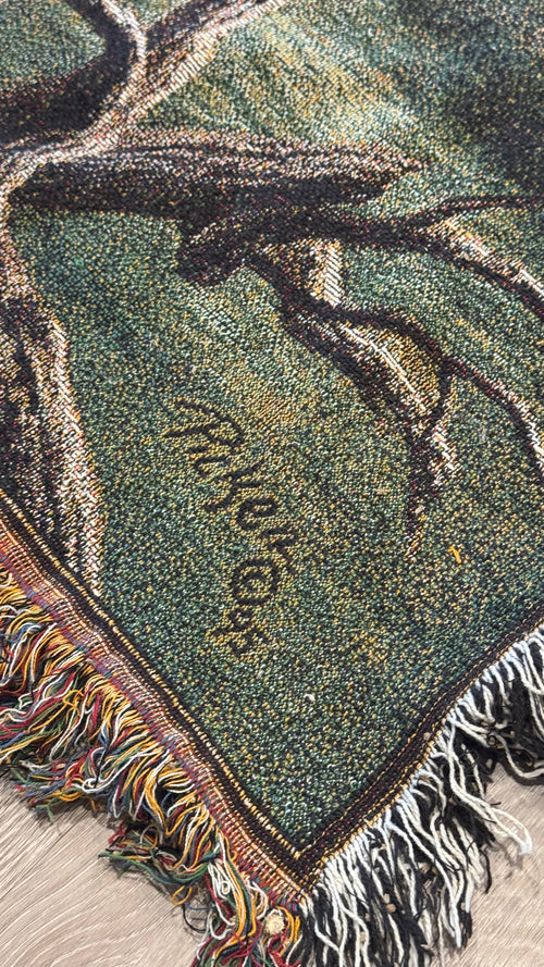 Golden Eagle Tapestry Blanket