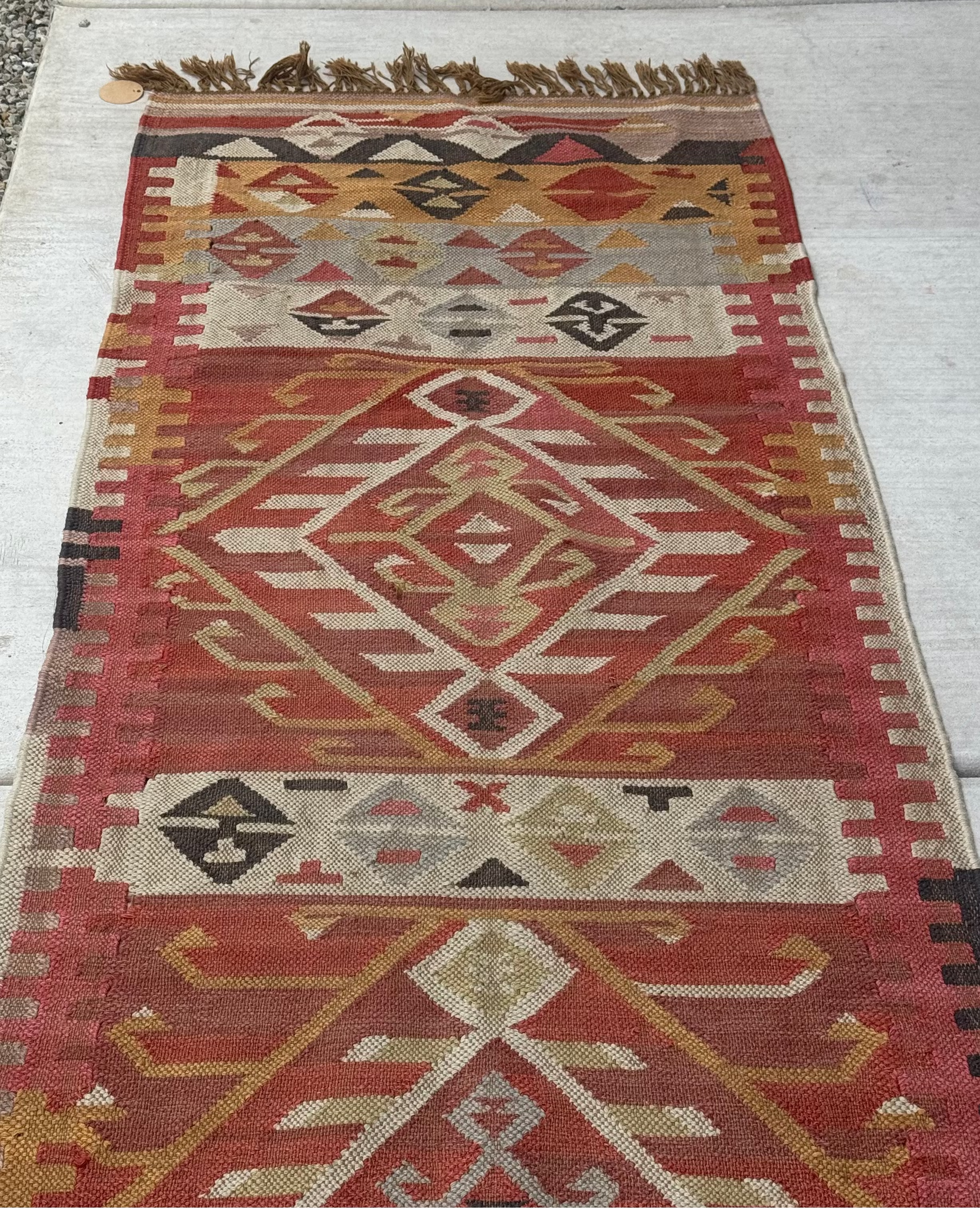 Vintage Turkish Runner Rug 2.5 x 8.7 ft
