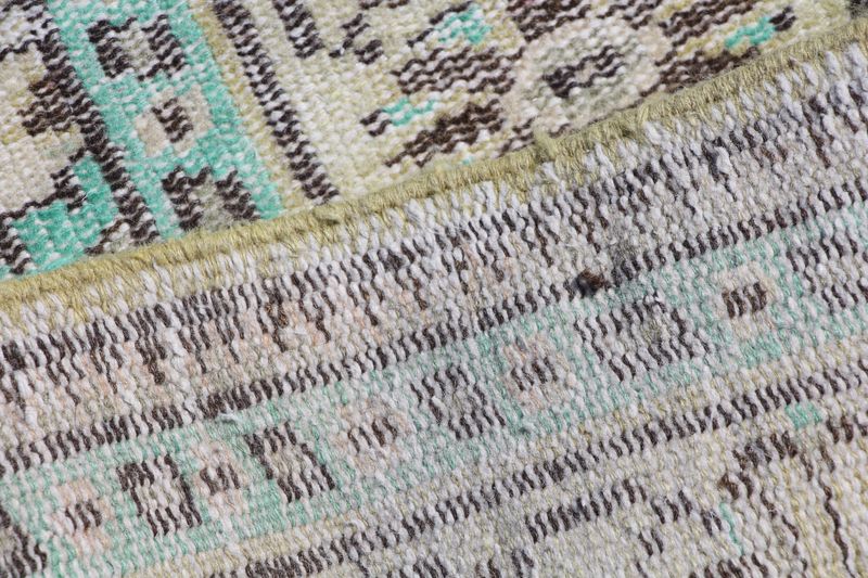 Vintage Turkish Accent Area rug 5.2 x 8.3 ft