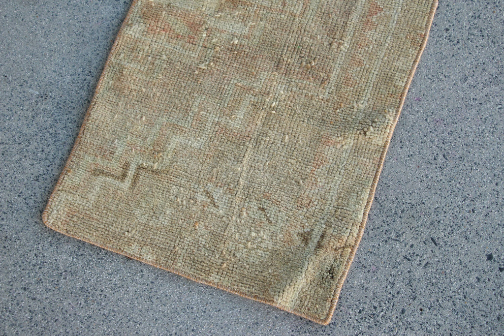 Vintage Turkish Mini Rug 1.4 x 2.9 ft