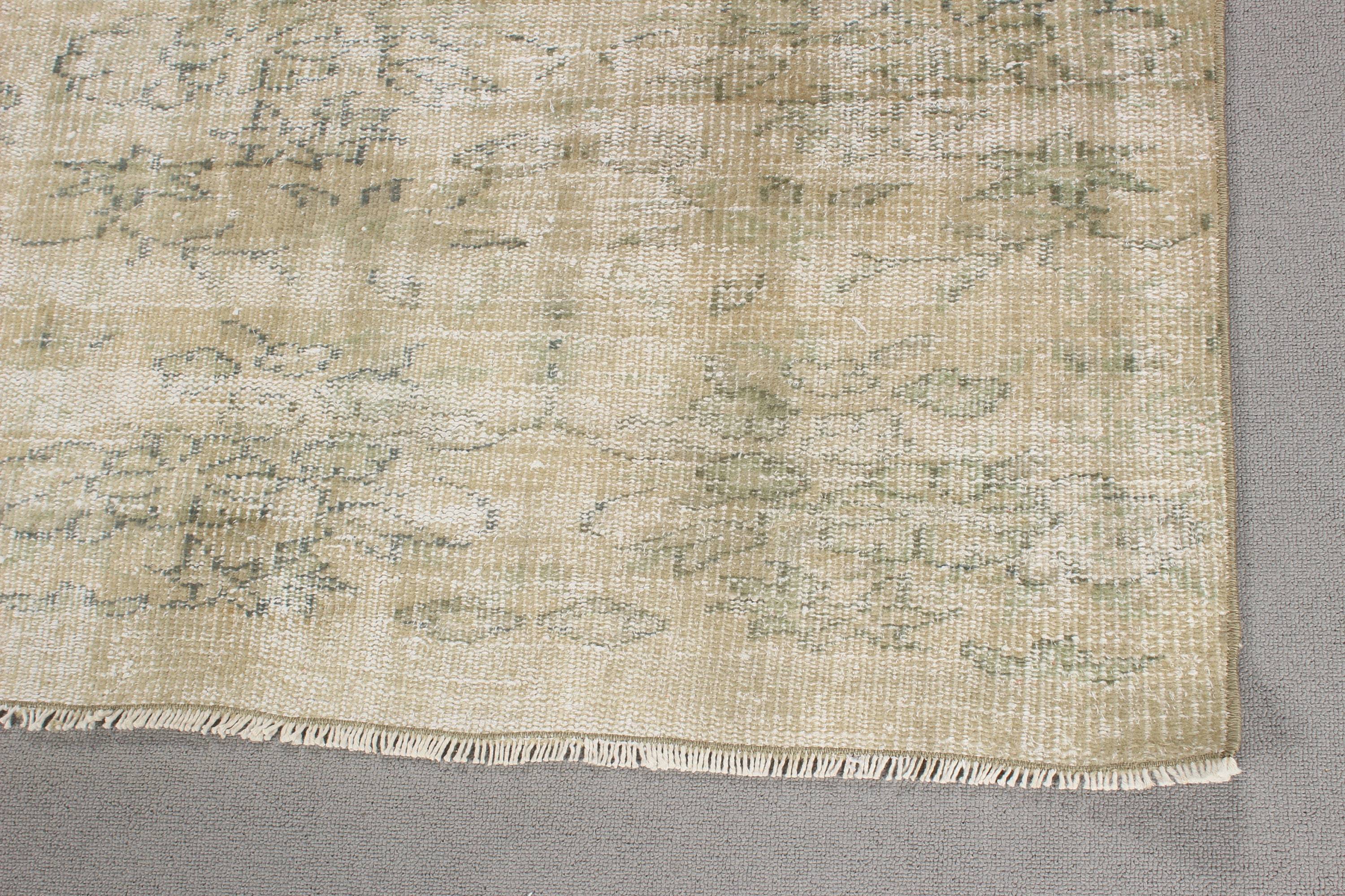 Vintage Turkish Accent Area rug 3.6 x 7.3 ft
