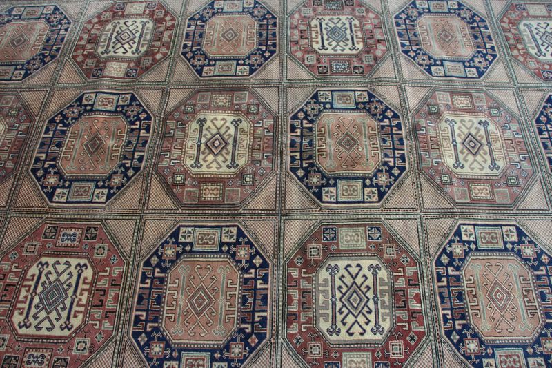 XL Vintage Turkish Accent Area Rug 6.4 x 9.6 ft