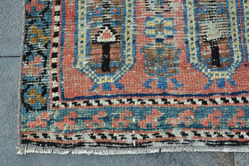 Vintage Turkish Runner Rug 1.9 x 8.4 ft