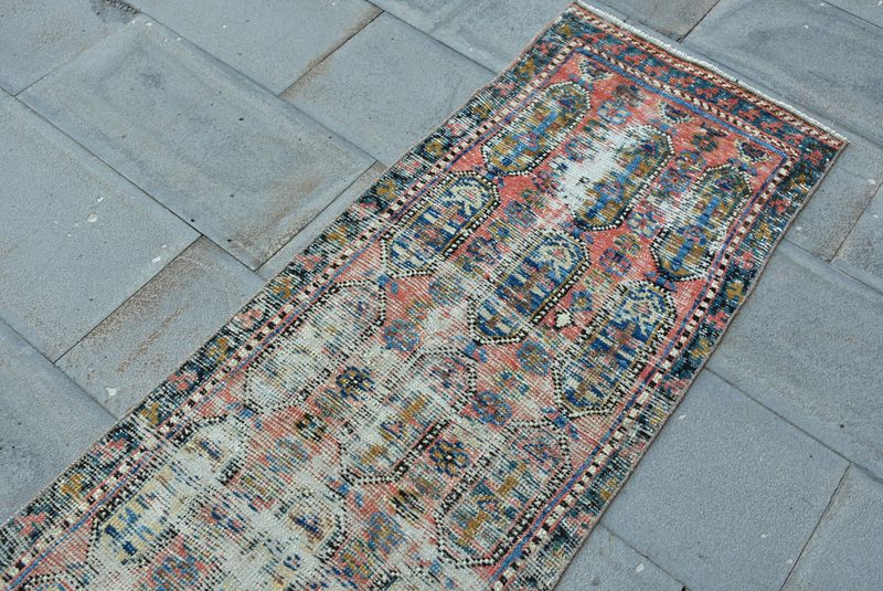 Vintage Turkish Runner Rug 1.9 x 8.4 ft