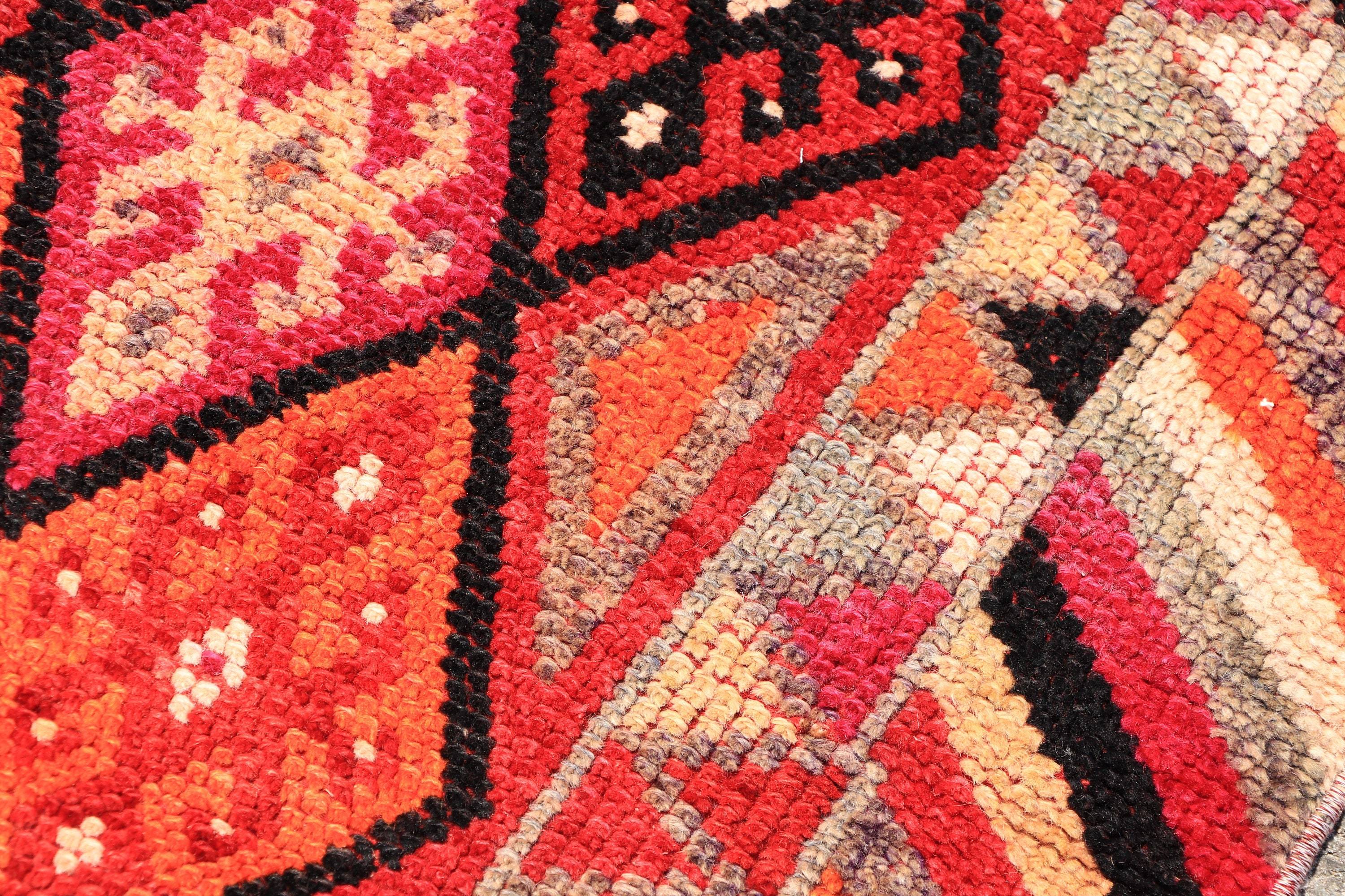 Vintage Turkish Runner Rug 2.6 x 12.6 ft
