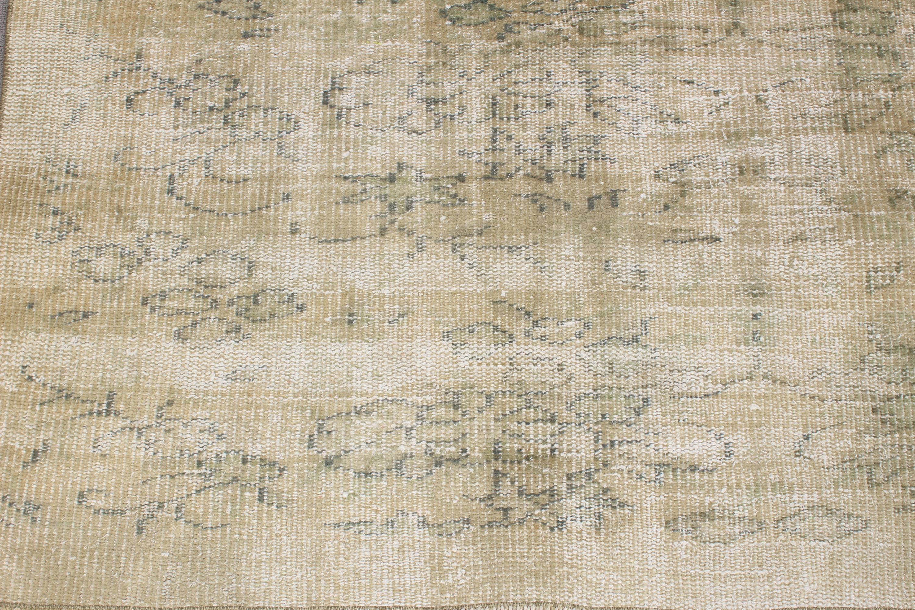 Vintage Turkish Accent Area rug 3.6 x 7.3 ft
