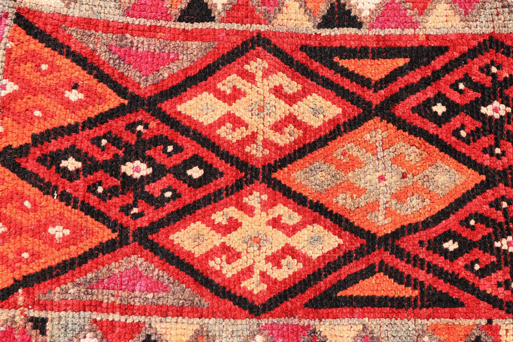 Vintage Turkish Runner Rug 2.6 x 12.6 ft