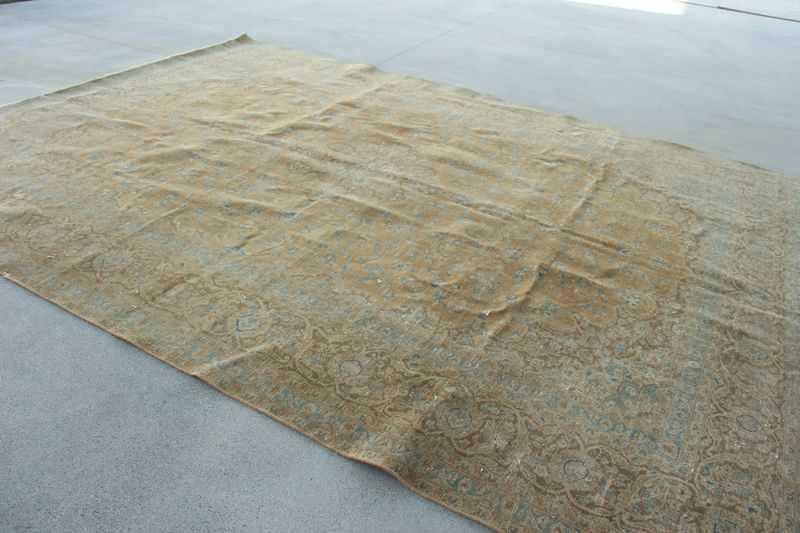 XL Vintage Turkish Accent Area Rug 10.2 x 13.6 ft