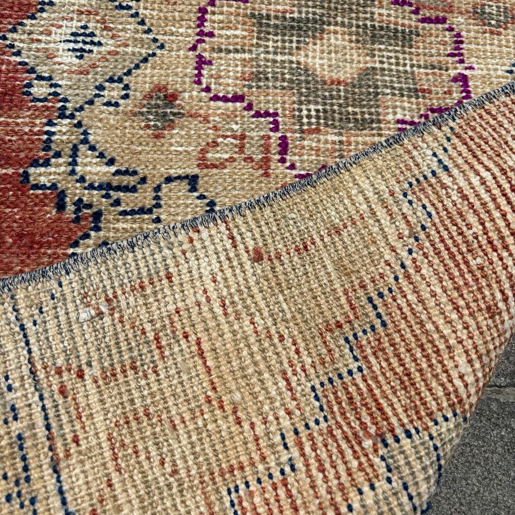 Vintage Turkish Mini Rug 1.3 x 2.8 ft