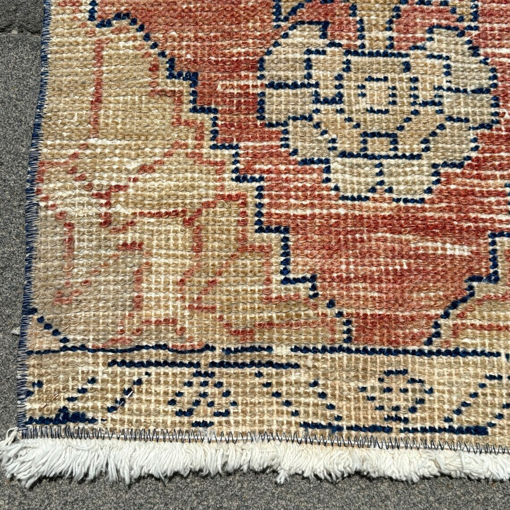 Vintage Turkish Mini Rug 1.3 x 2.8 ft