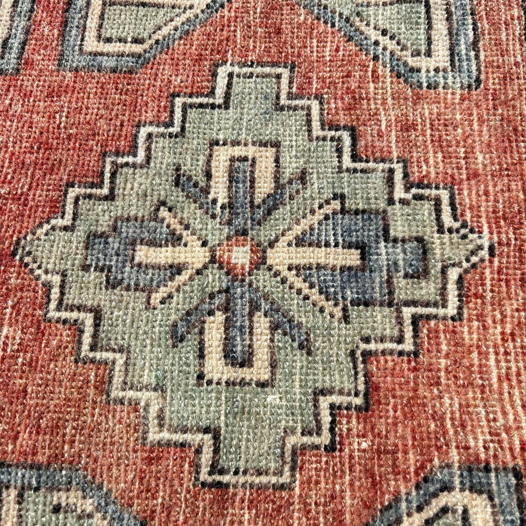 Vintage Turkish Mini Rug 1.2 x 2.9 ft