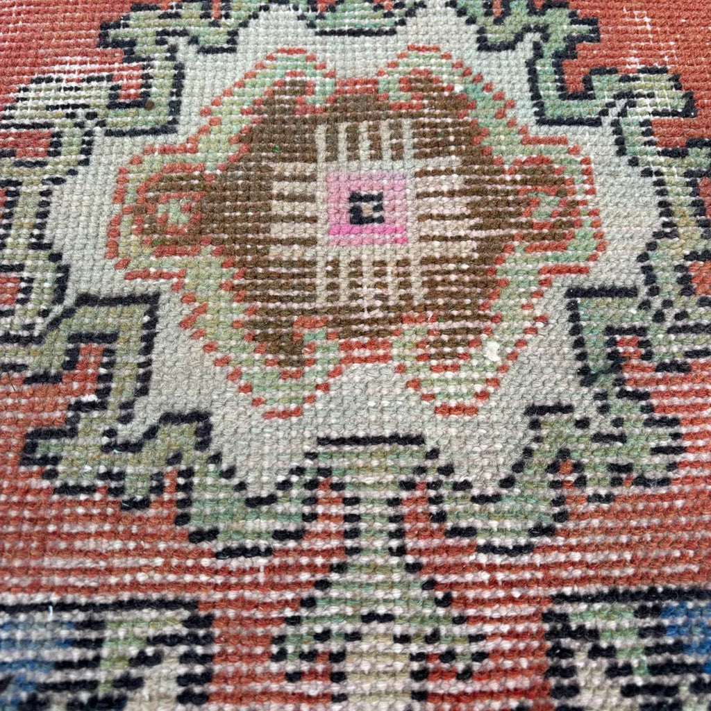 Vintage Turkish Mini Rug 1.3 x 2.9 ft