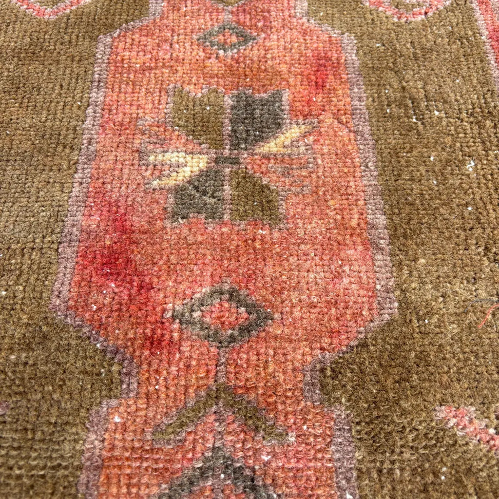 Vintage Turkish Mini Rug 1.3 x 2.8 ft