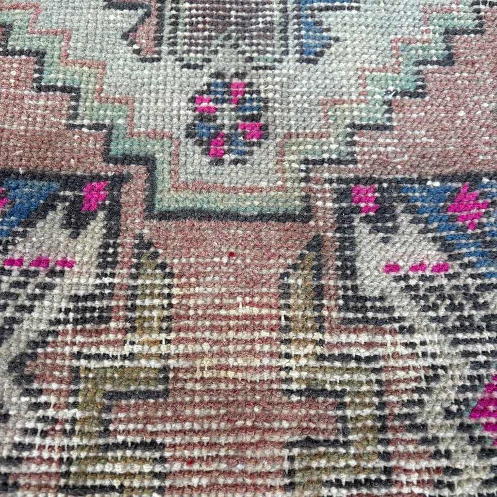 Vintage Turkish Mini Rug 1.3 x 2.9 ft