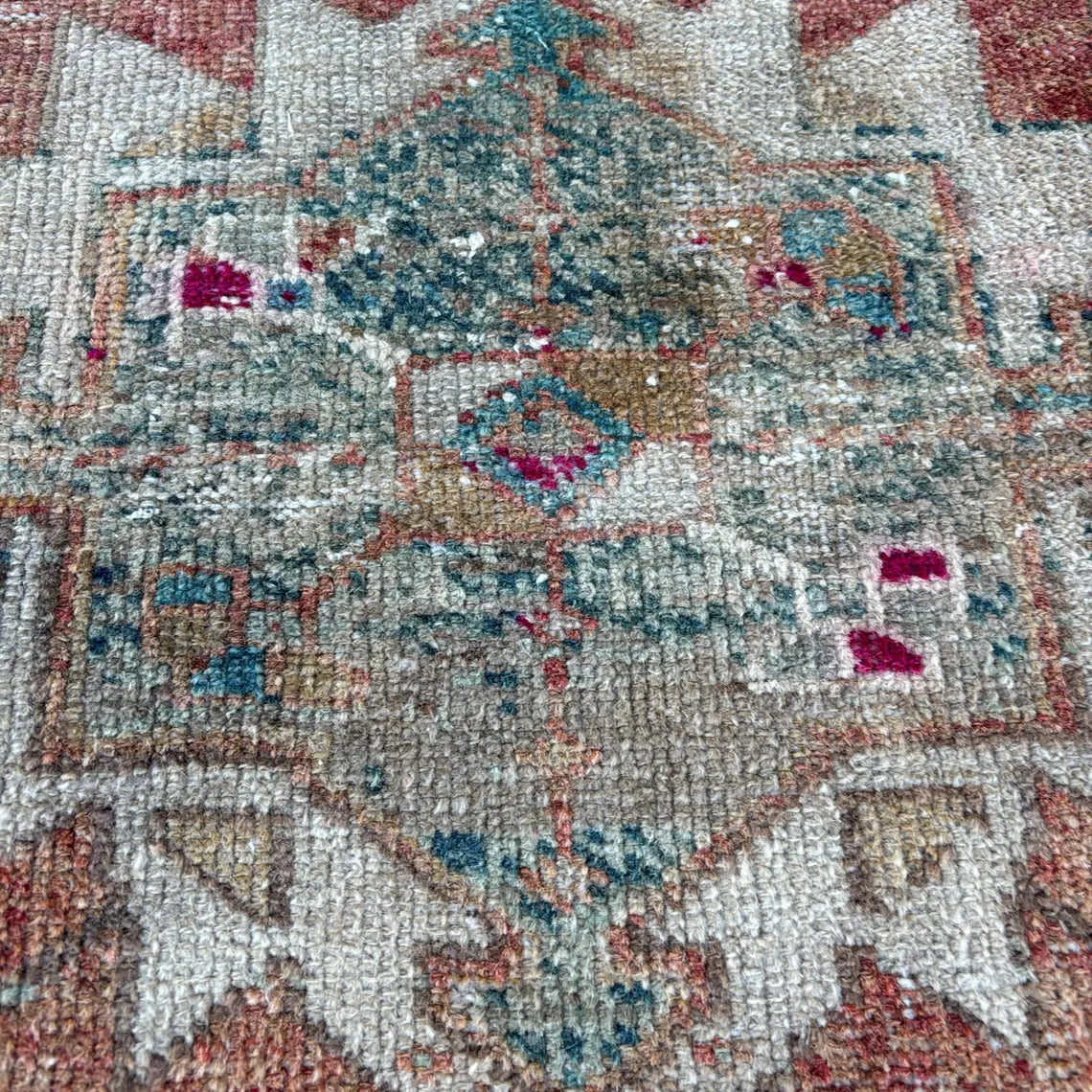 Vintage Turkish Mini Rug 1.3 x 2.6 ft