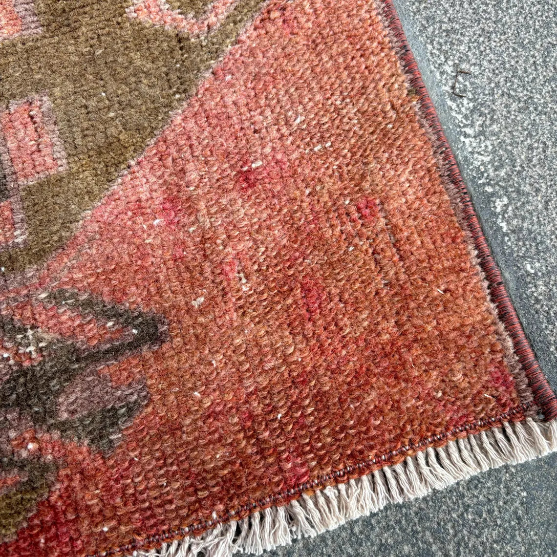Vintage Turkish Mini Rug 1.3 x 2.8 ft