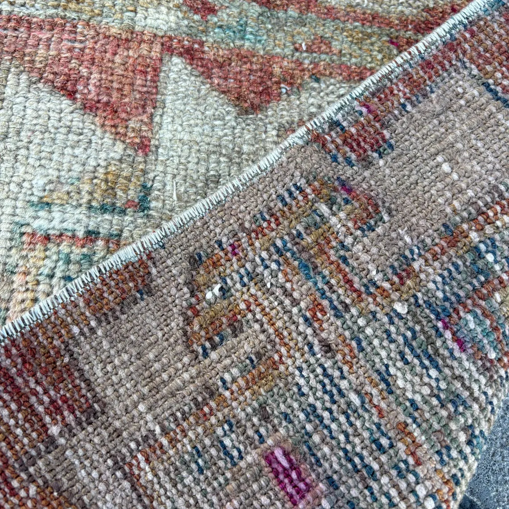 Vintage Turkish Mini Rug 1.3 x 2.6 ft