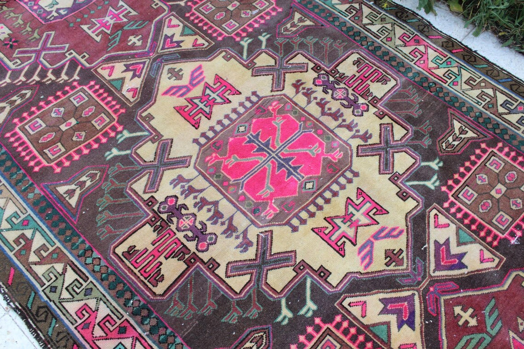 Vintage Persian Accent Area Rug 4.5 x 11.2 ft