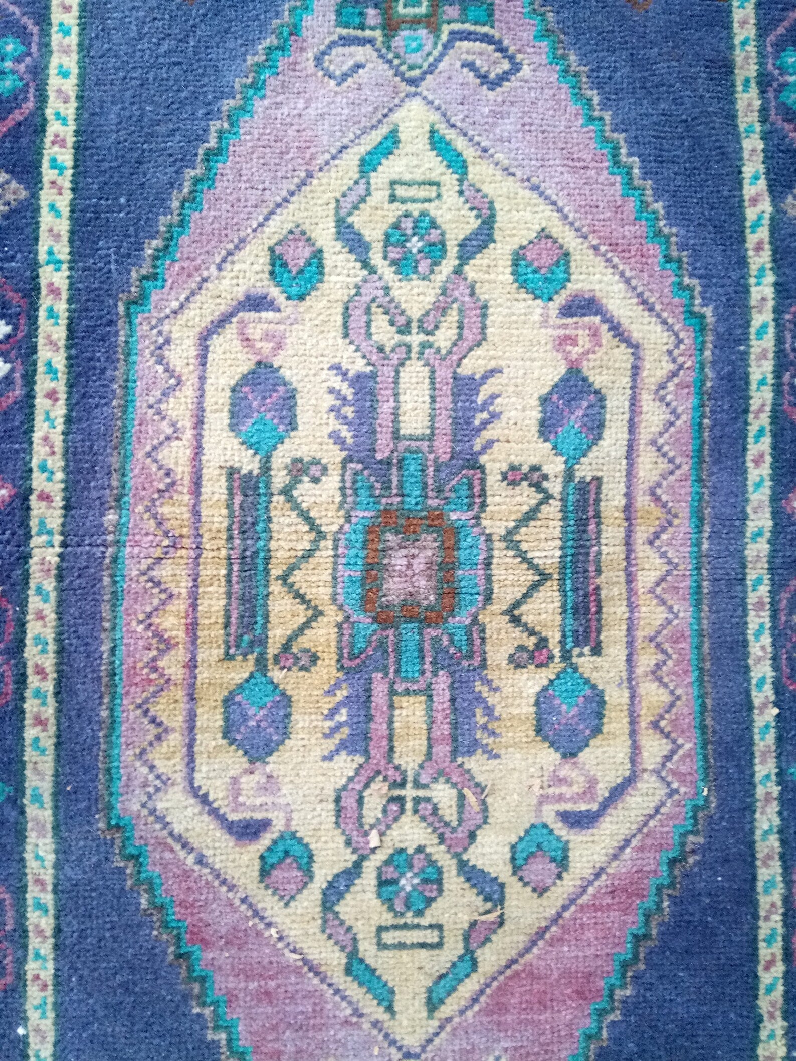 Vintage Turkish Mini Rug 1.7 x 2.8 ft
