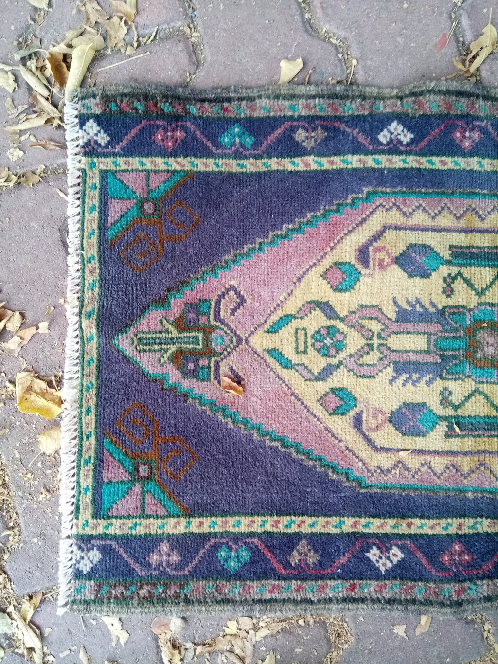 Vintage Turkish Mini Rug 1.7 x 2.8 ft