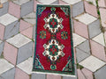 Vintage Turkish Mini Rug 1.5 x 2.8 ft