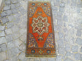 Vintage Turkish Mini Rug 1.4 x 3.3 ft