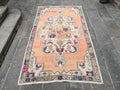 Vintage Turkish Accent Area rug 4.2 x 7.5 ft