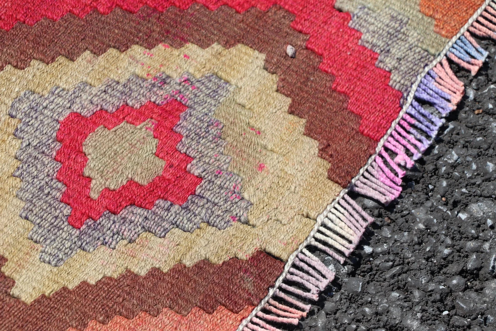 Vintage Turkish Runner rug 2.5 x 11.9 ft