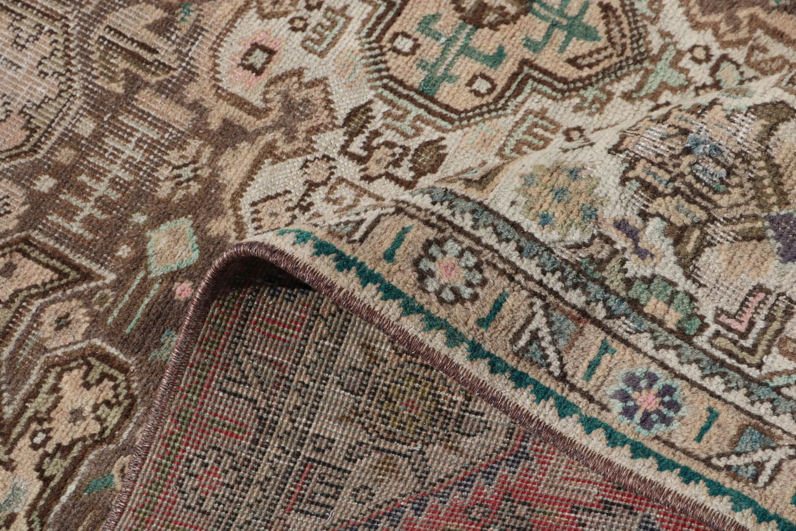XL Vintage Persian Accent Area Rug 4.7 x 9 ft