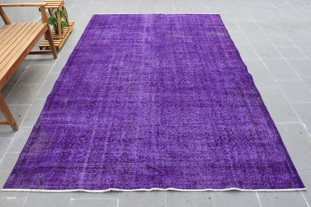 XL Vintage Turkish Accent Area Rug 6.7 x 10.3 ft