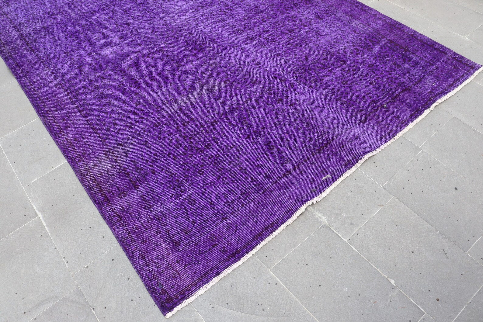 XL Vintage Turkish Accent Area Rug 6.7 x 10.3 ft