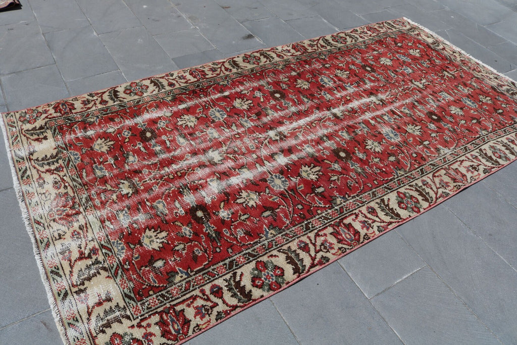 XL Vintage Turkish Accent Area Rug 4.6 x 9.2 ft
