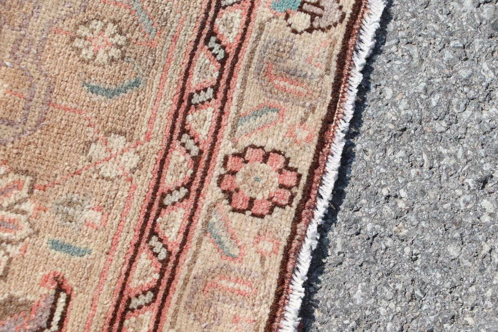 XL Vintage Turkish Accent Area Rug 6.5 x 9.7 ft