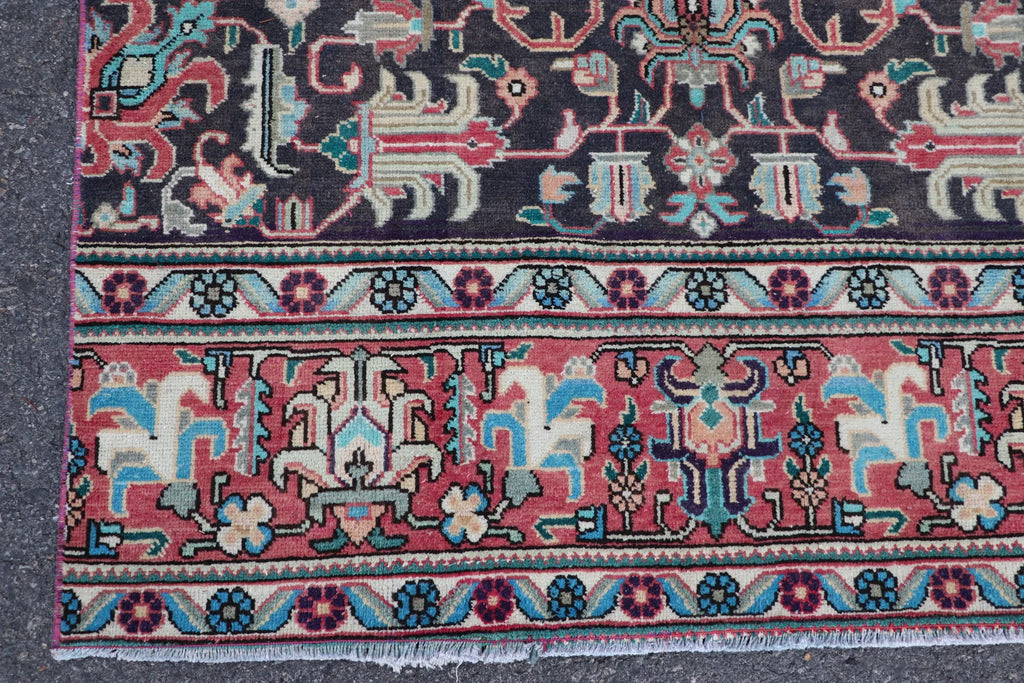 Vintage Persian Accent Area Rug 4.3 x 11.6 ft