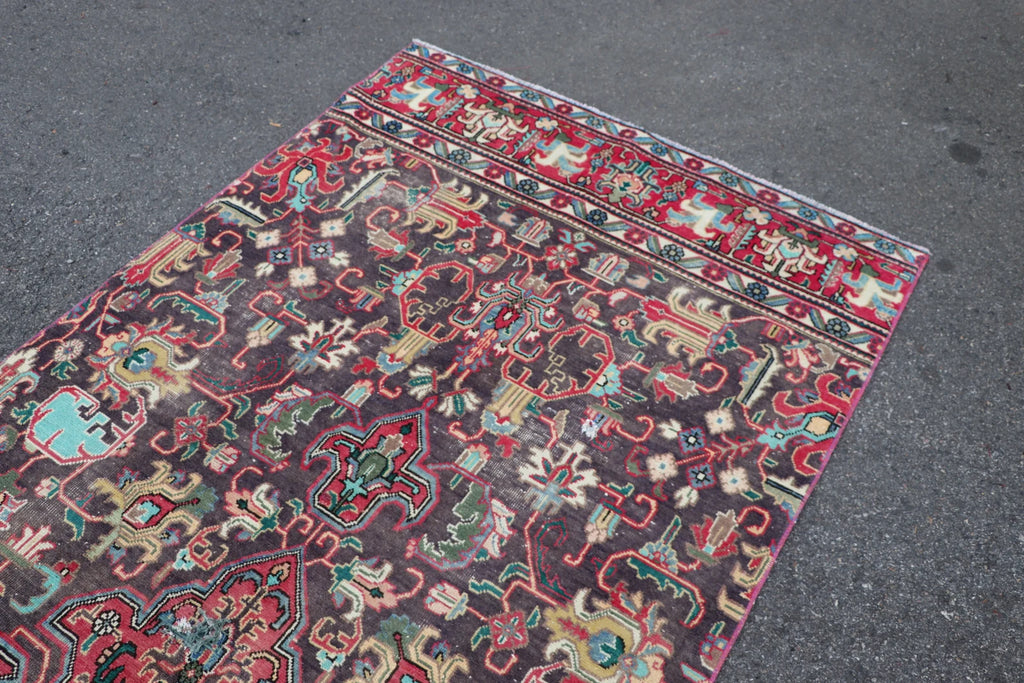 Vintage Persian Accent Area Rug 4.3 x 11.6 ft