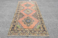 Vintage Turkish Accent Area rug 4.5 x 9.7 ft