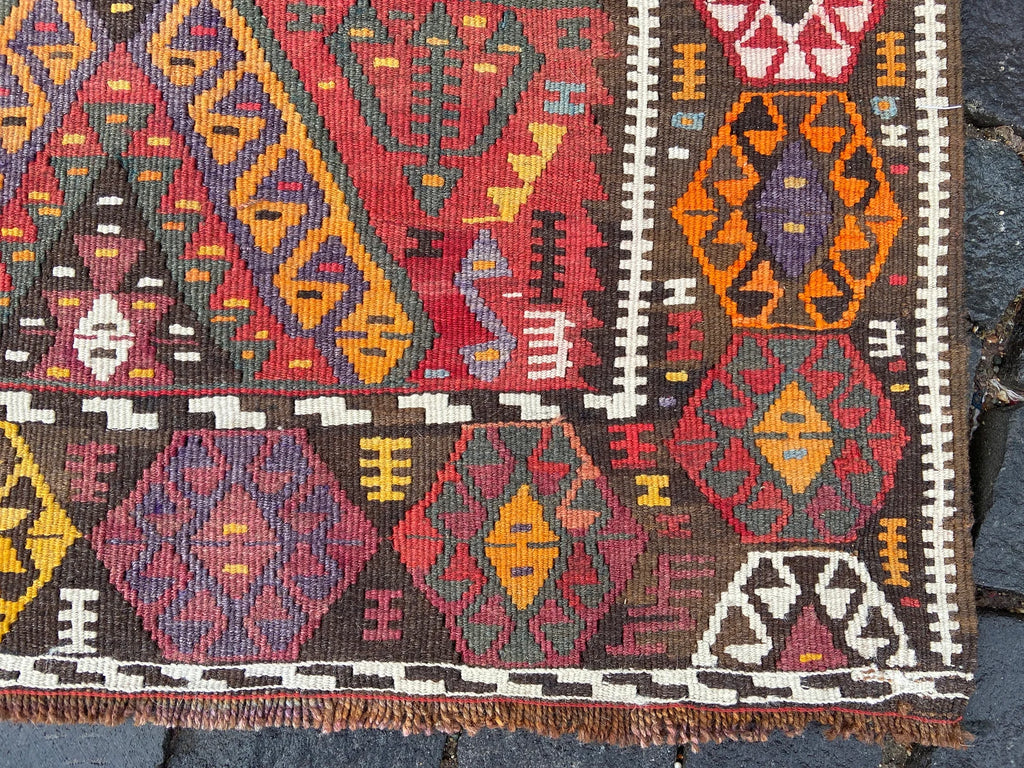 XL Vintage Kilim Accent Area Rug 5.1 x 12.6 ft