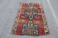 Vintage Turkish Accent Area rug 4 x 6.2 ft