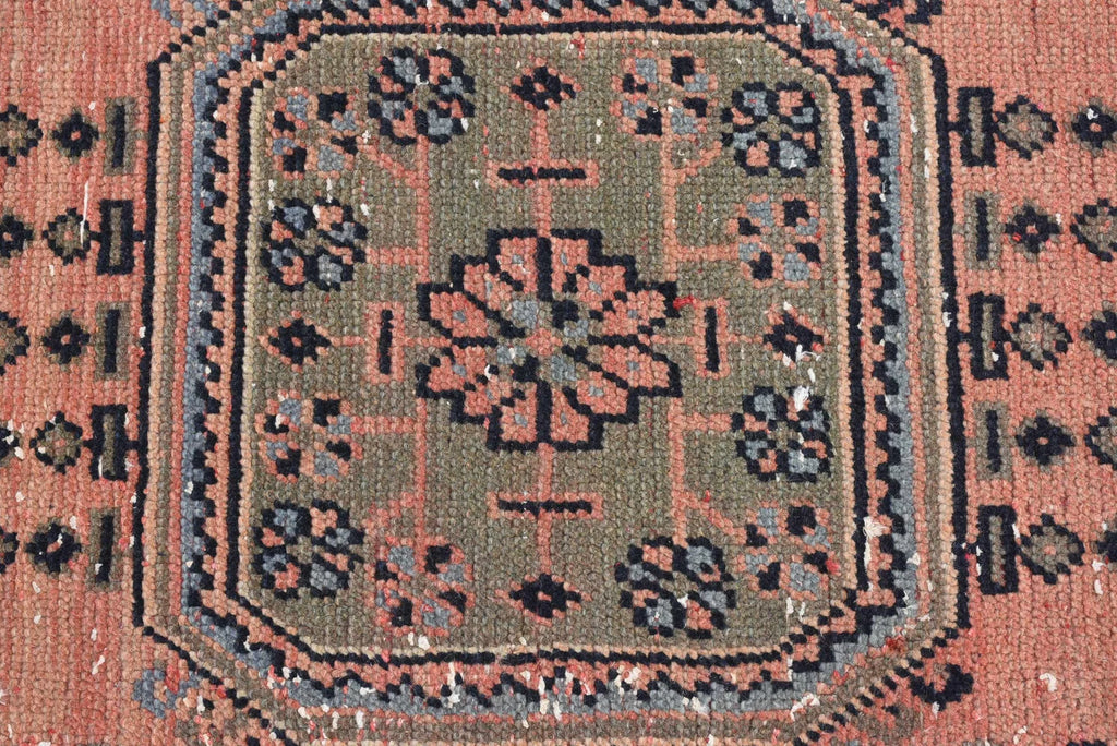 Vintage Turkish Accent Area rug 4.4 x 10.8 ft