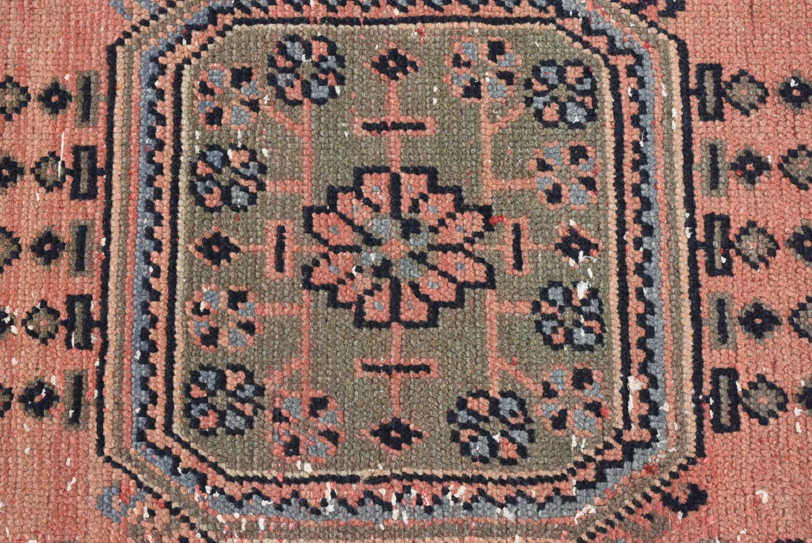 Vintage Turkish Accent Area rug 4.4 x 10.8 ft