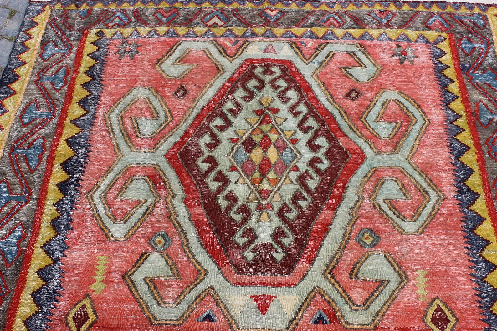 XL Vintage Turkish Accent Area Rug 5.2 x 11 ft