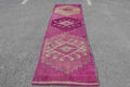 Vintage Turkish Runner rug 3.1 x 10.6 ft
