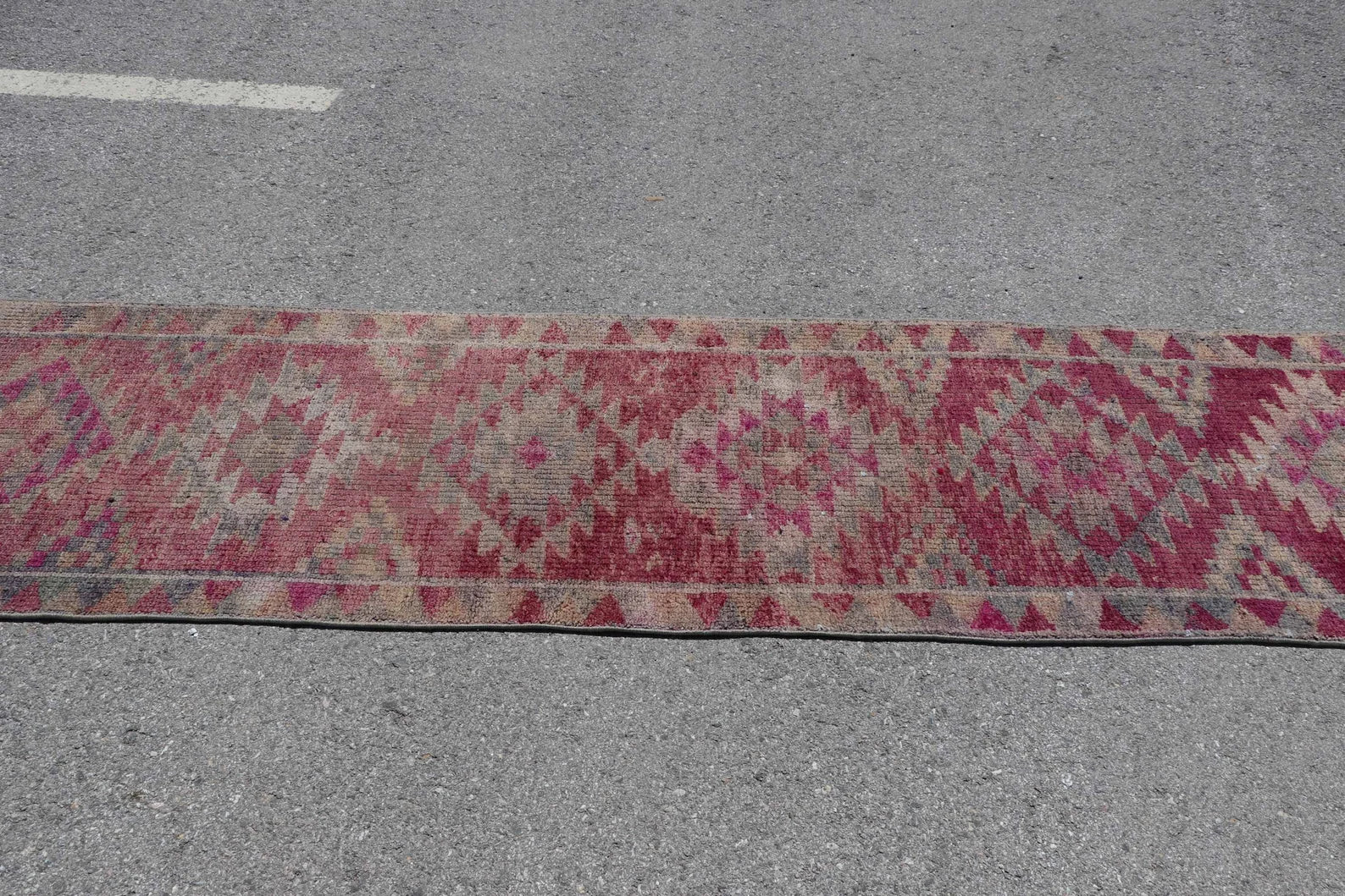 Vintage Turkish Runner Rug 2.6 x 11 ft