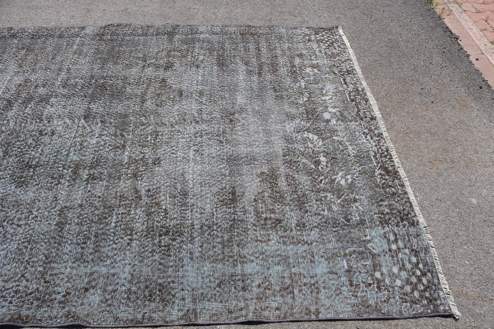 XL Vintage Turkish Accent Area Rug 6.6 x 9.5 ft